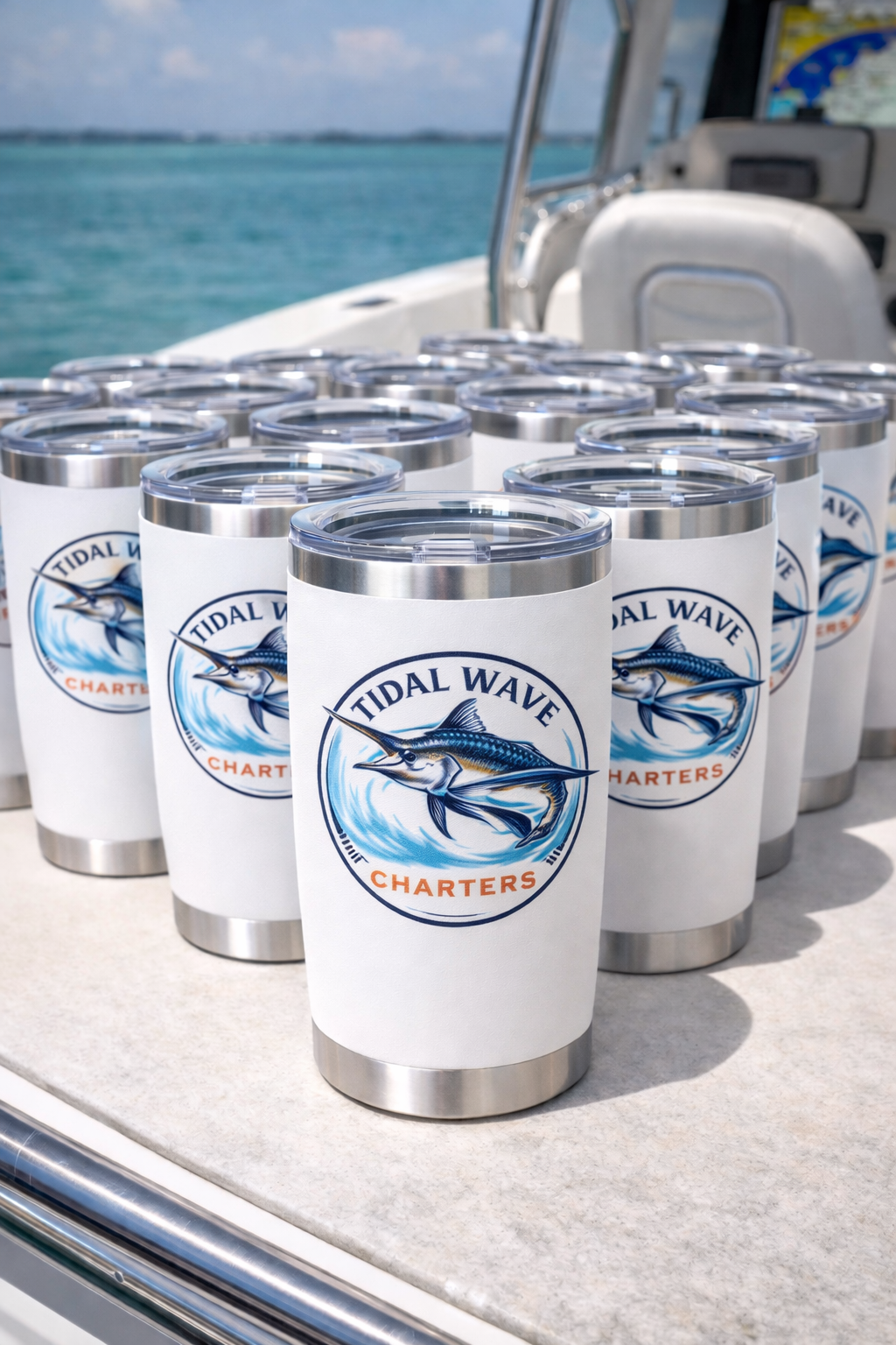 Tidal Wave Charters UV Printed Tumblers